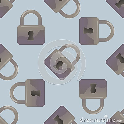 Lock seamless pattern Vector Illustration