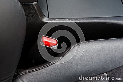 Lock for a seat belt Stock Photo