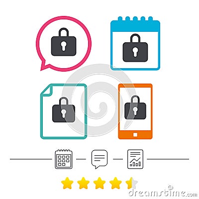 Lock sign icon. Locker symbol. Vector Illustration