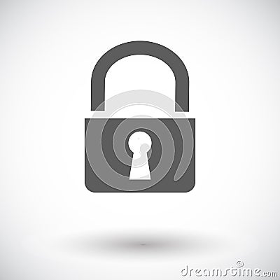 Lock single icon. Vector Illustration