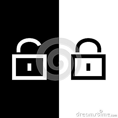Lock and unlock icon great for any use. Vector EPS10. Vector Illustration