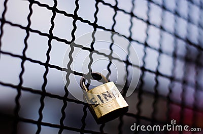 Lock for us Stock Photo