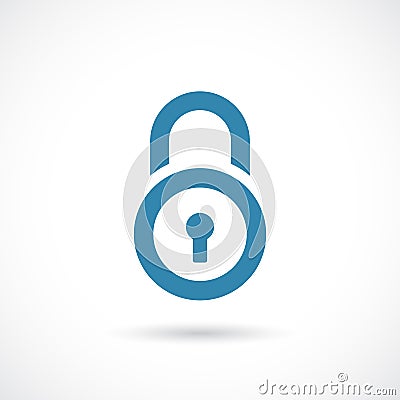 Lock vector icon Vector Illustration