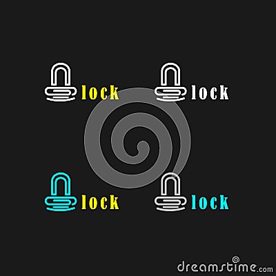 Lock vector logo Vector Illustration