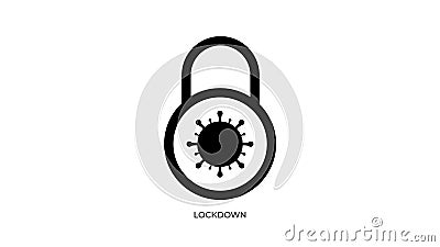 Lockdown Announcement. Simple Word and Lock Animation . Animated Video with  Alpha Mode . Lockdown. Stock Video - Video of icons, corona: 206338859