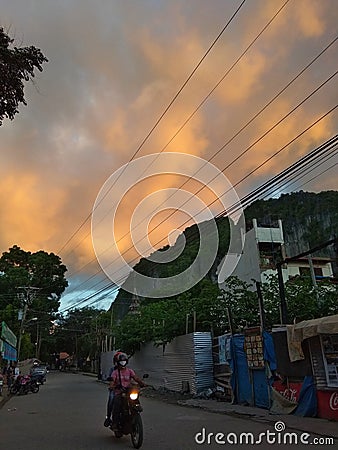 Lockdown view in El Nido, Palawan. Editorial Stock Photo