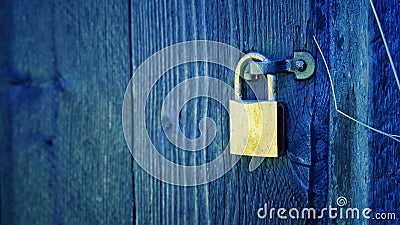 A locked door Stock Photo