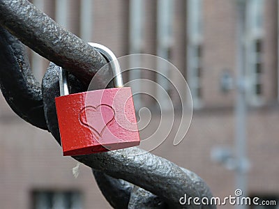 Locked Love in Berlin Stock Photo