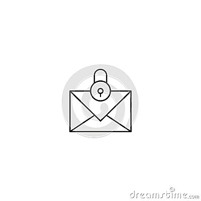 locked mail icon Stock Photo