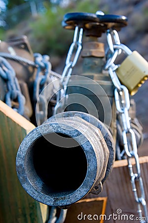 Locked Pipe Stock Photo