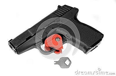 Locked Pistol Stock Photo