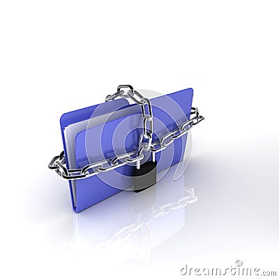 Locked Secure Files Stock Photo