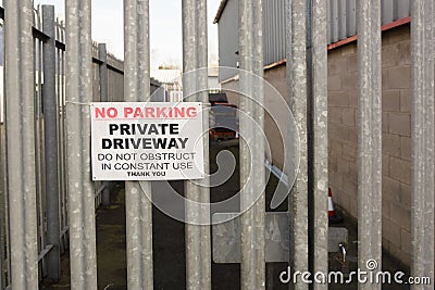 Locked Security Gates Stock Photo