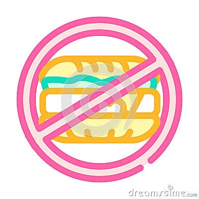 locked up for burgers color icon vector illustration Vector Illustration