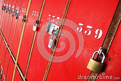 Locker room Stock Photo