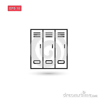 Locker room icon vector design isolated 2 Vector Illustration