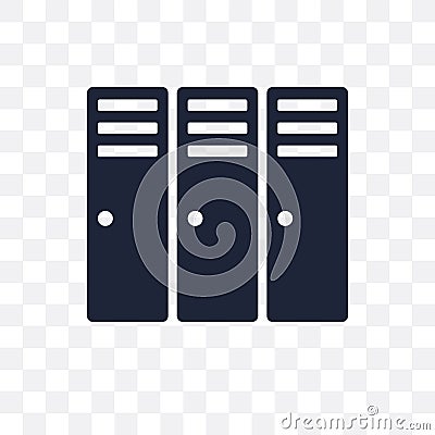 Locker transparent icon. Locker symbol design from Gym and fitness collection. Vector Illustration