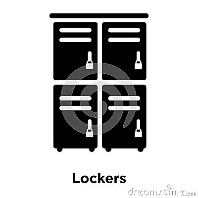 Lockers icon vector isolated on white background, logo concept o Vector Illustration