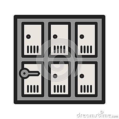 Lockers Vector Illustration