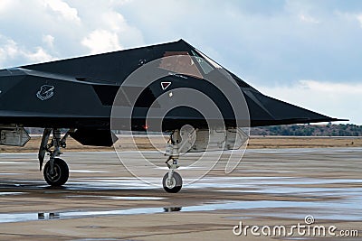 Lockheed F-117A Nighthawk stealth bomber attack aircraft Editorial Stock Photo