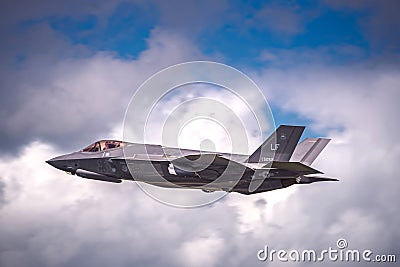 Lockheed Martin F-35 Lightning II at an Airshow in the UK Editorial Stock Photo