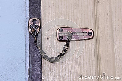 Locking Door Chains Stock Photo