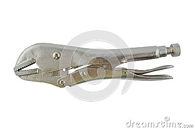 Locking pliers isolated Stock Photo