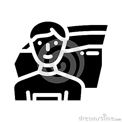 locksmith repairman glyph icon vector illustration Vector Illustration