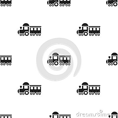 Locomotive black icon. Illustration for web and mobile design. Vector Illustration