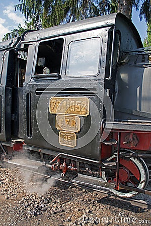 Locomotive cabin Stock Photo