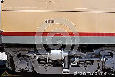 Locomotive Dampers On A Train Sitting In A Yard. Editorial Stock Photo