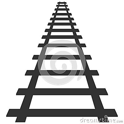 Locomotive railroad silhouette track rail transport background transit route illustration Vector Illustration