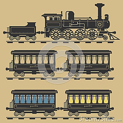 Locomotive train Vector Illustration