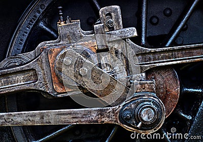 Locomotive wheel Stock Photo