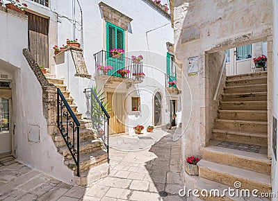 Scenic sight in Locorotondo, Bari Province, Apulia, southern Italy. Stock Photo