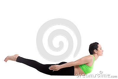 Locust yoga Pose Stock Photo