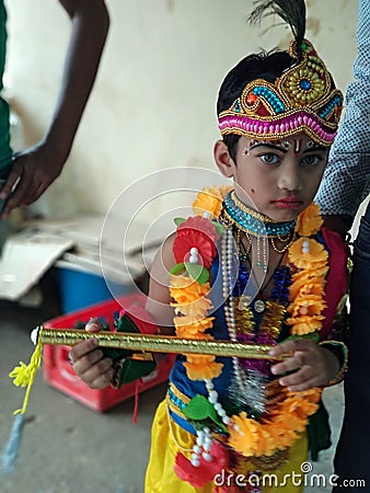 Lod of Krishna in Indian culture Editorial Stock Photo