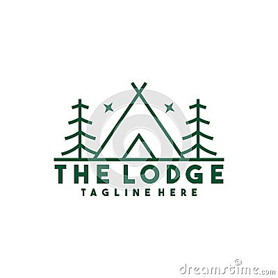 lodge logo design template illustration Cartoon Illustration