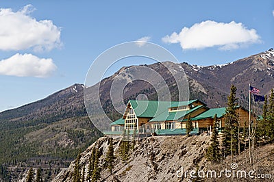 Lodge in mountains Stock Photo