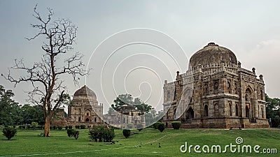 Gardens Lodi city park in Delhi with the tombs of the Pashtun dynasties Sayyid and Lodi, India Stock Photo