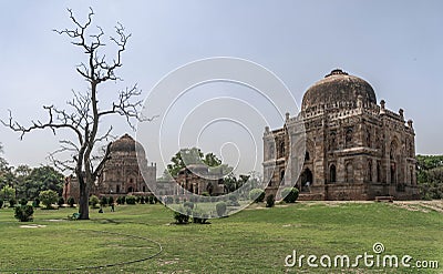 Gardens Lodi city park in Delhi with the tombs of the Pashtun dynasties Sayyid and Lodi, India Stock Photo