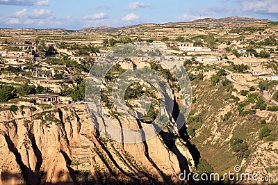 Loess Plateau in north china Stock Photo