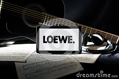 Loewe editorial. Loewe develops, manufactures and sells a wide variety of electronic, electrical and mechanical products and Editorial Stock Photo