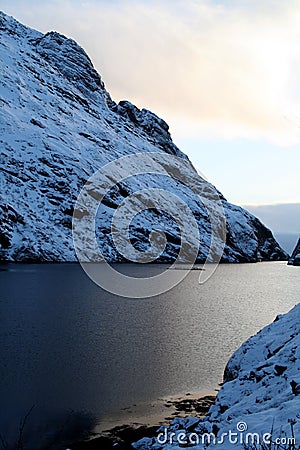 Lofoten islands-Norway waterfront. Beautiful islands from a ferry point of view Stock Photo