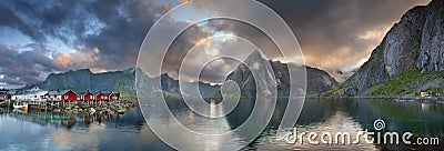 Lofoten Islands Panorama. Stock Photo