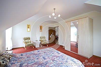 Loft bedroom Stock Photo