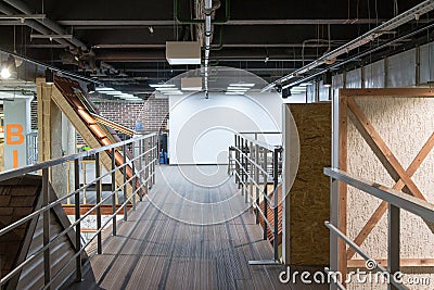 Loft Interior and Railings Stock Photo