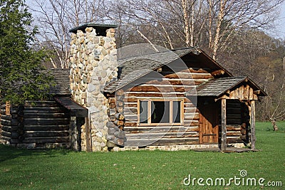 Log Cabin Stock Photo