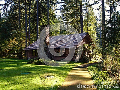 Log Cabin Stock Photo