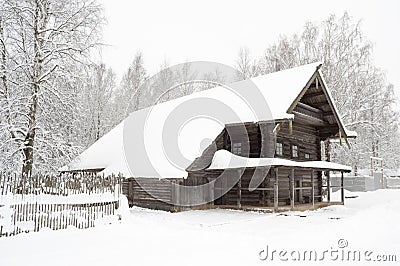 Log cabin Stock Photo